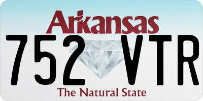 AR license plate 752VTR