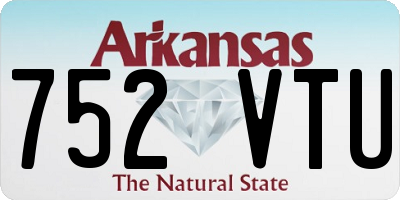 AR license plate 752VTU