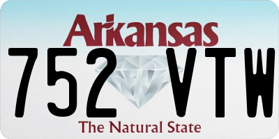 AR license plate 752VTW