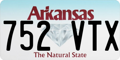 AR license plate 752VTX