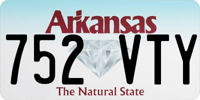 AR license plate 752VTY