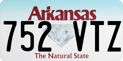 AR license plate 752VTZ