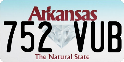 AR license plate 752VUB