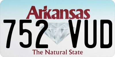 AR license plate 752VUD