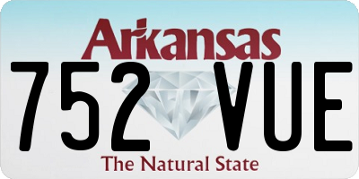 AR license plate 752VUE