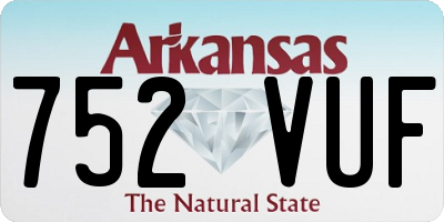 AR license plate 752VUF