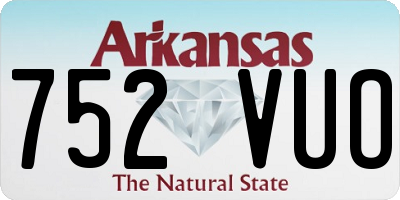 AR license plate 752VUO