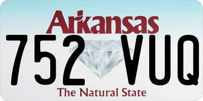 AR license plate 752VUQ