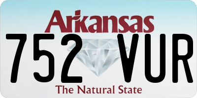 AR license plate 752VUR