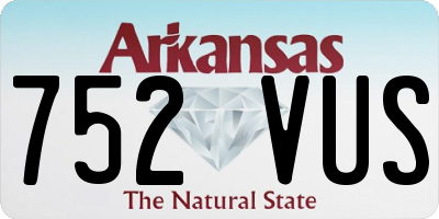 AR license plate 752VUS