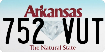 AR license plate 752VUT
