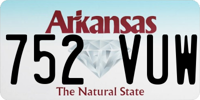 AR license plate 752VUW