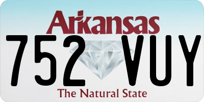 AR license plate 752VUY