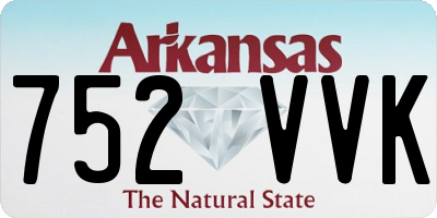 AR license plate 752VVK