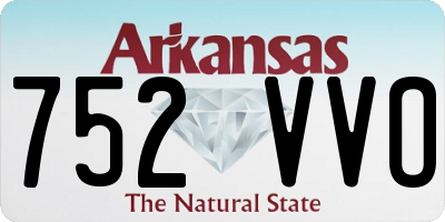 AR license plate 752VVO