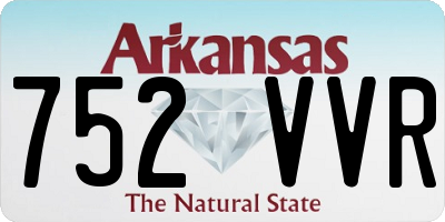 AR license plate 752VVR