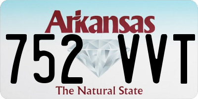 AR license plate 752VVT