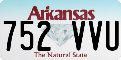 AR license plate 752VVU