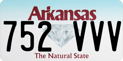 AR license plate 752VVV