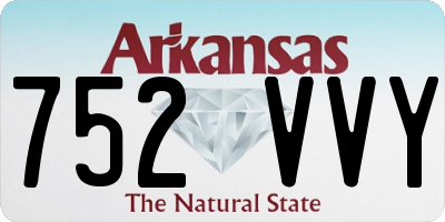AR license plate 752VVY