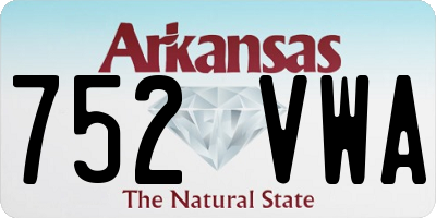 AR license plate 752VWA