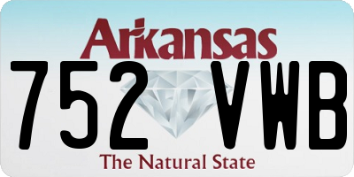 AR license plate 752VWB