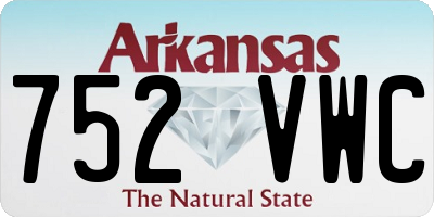 AR license plate 752VWC