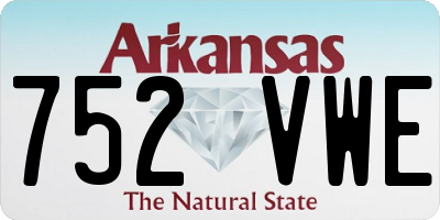 AR license plate 752VWE