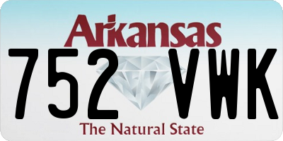 AR license plate 752VWK