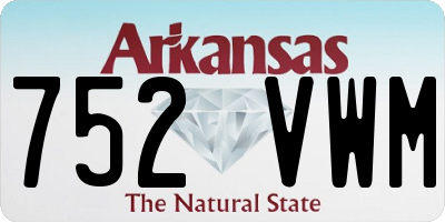 AR license plate 752VWM