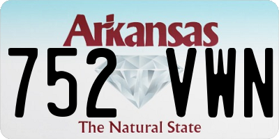 AR license plate 752VWN
