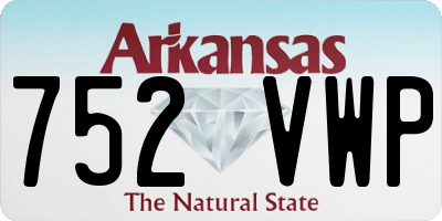 AR license plate 752VWP