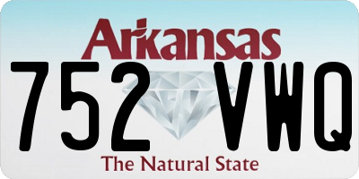 AR license plate 752VWQ