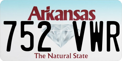 AR license plate 752VWR