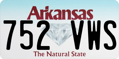 AR license plate 752VWS