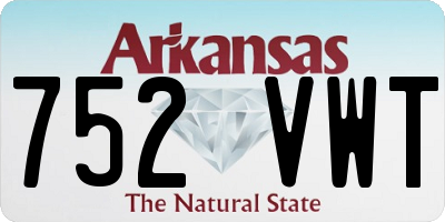 AR license plate 752VWT