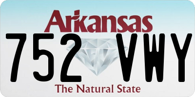 AR license plate 752VWY