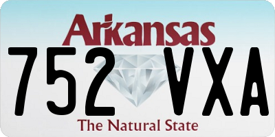 AR license plate 752VXA