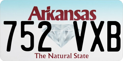 AR license plate 752VXB