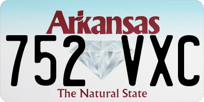 AR license plate 752VXC