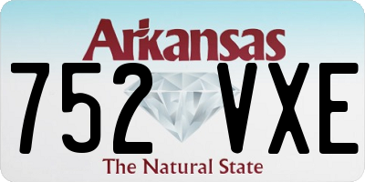 AR license plate 752VXE