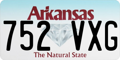 AR license plate 752VXG