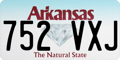 AR license plate 752VXJ