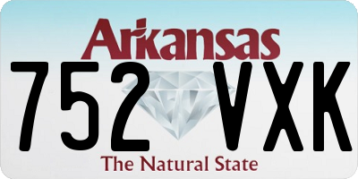 AR license plate 752VXK