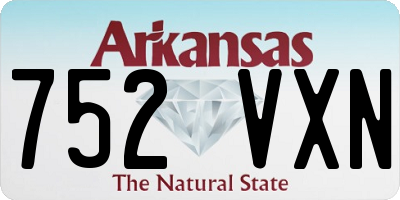 AR license plate 752VXN