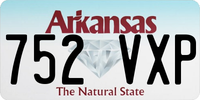 AR license plate 752VXP