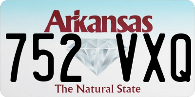 AR license plate 752VXQ