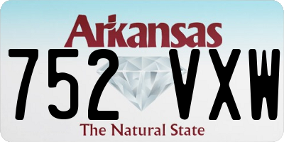 AR license plate 752VXW