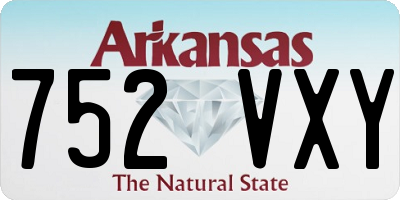 AR license plate 752VXY