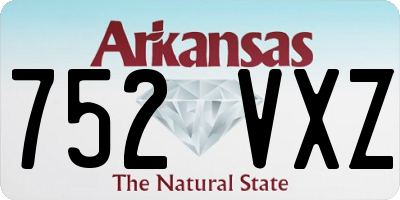 AR license plate 752VXZ